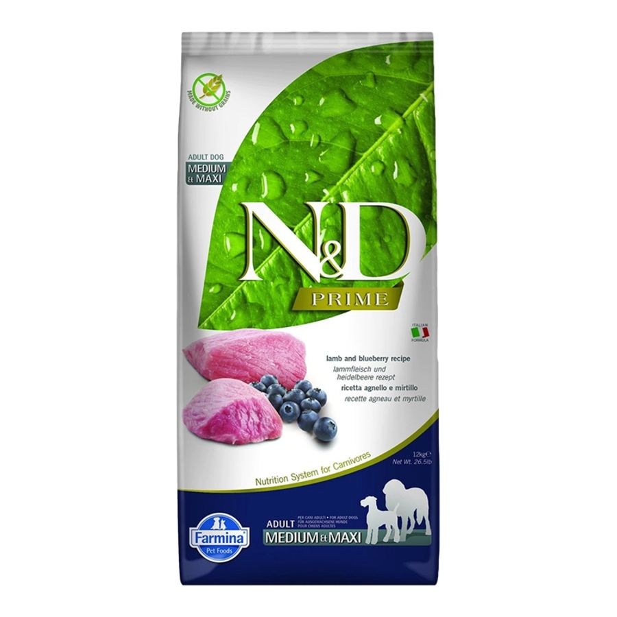 N&amp;D Prime Lamb &amp; Blueberry Med/Max, Size: 26.4lb