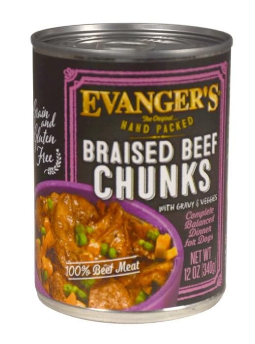 Evanger’s Braised BF Chunk Dog    13z