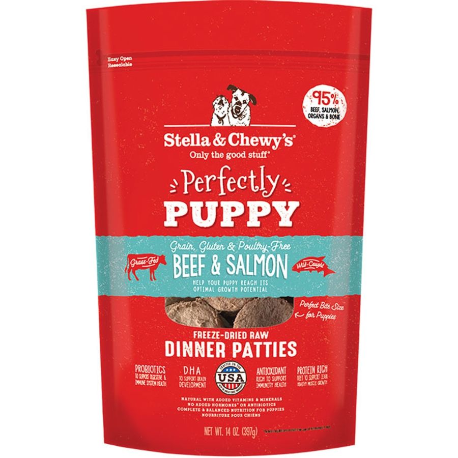 S&amp;C PATTIES PUP BF SMN 14oz