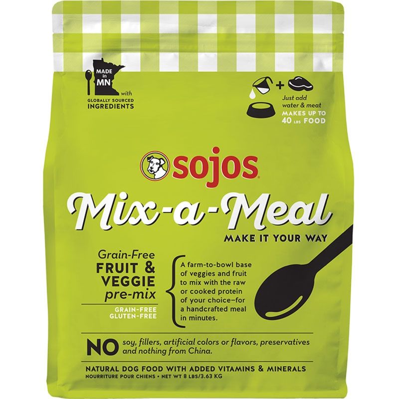 Sojos Fruit &amp; Veg Dog Food Mix 8#