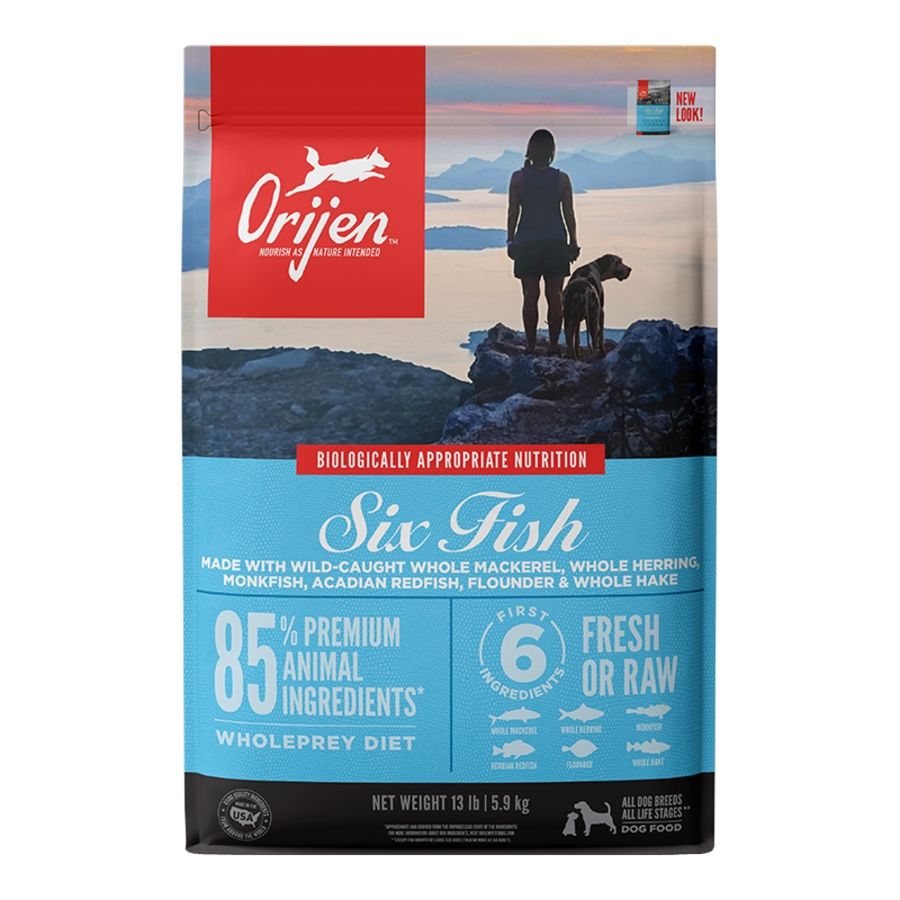 Orijen Six Fish Dog, Size: 23.5lb