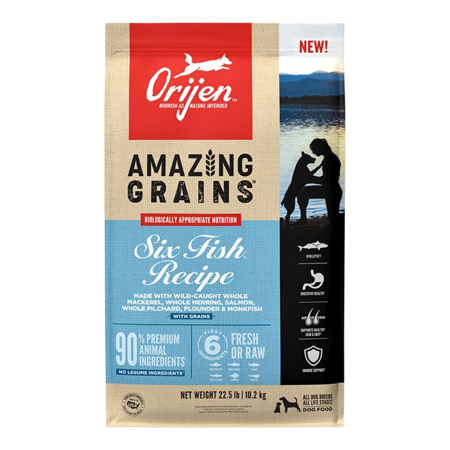Orijen D Amazing Grains Six Fish, Size: 22.5lb