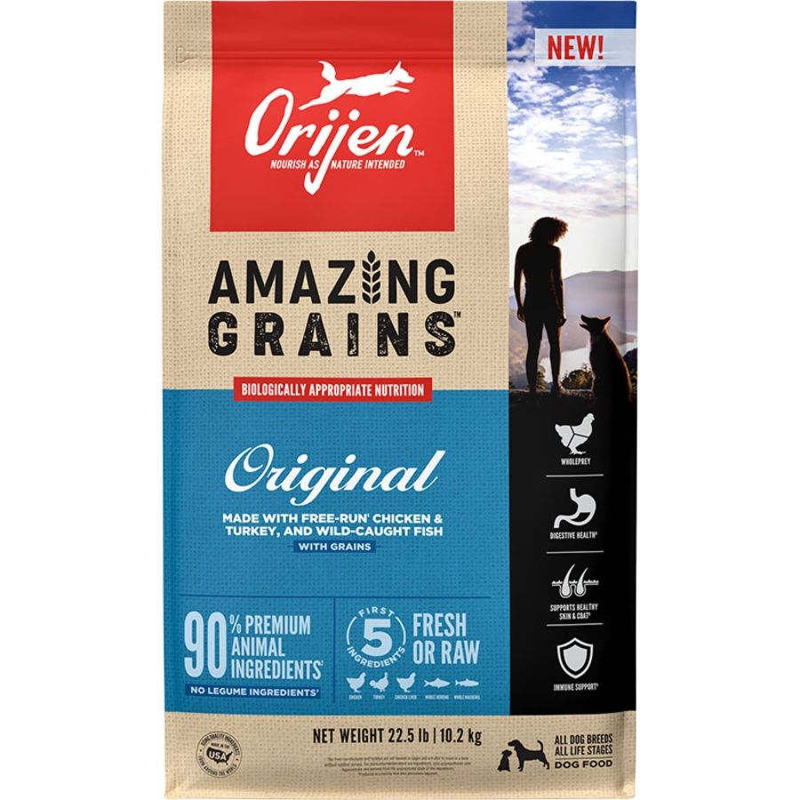 Orijen D Amazing Grains Original, Size: 22.5lb