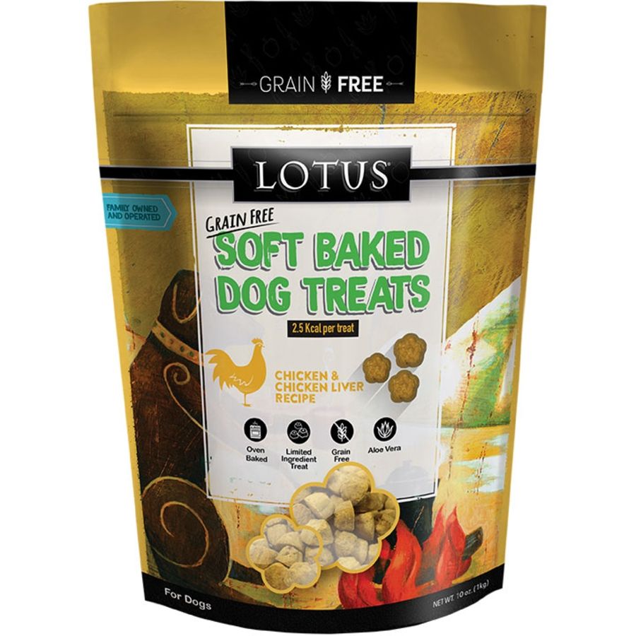 LOTUS DOG SOFT BAKED GF CHICKEN LIVER 10OZ
