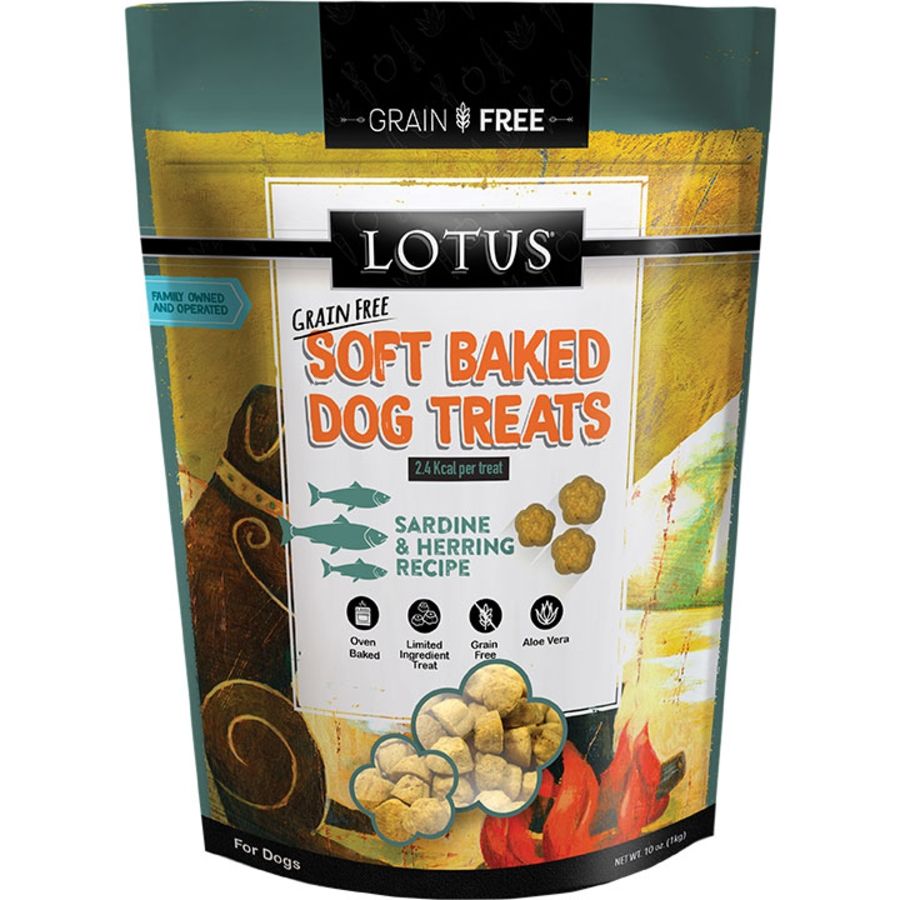 LOTUS DOG SOFT BAKED GF SARDINE &amp; HERRING 10OZ