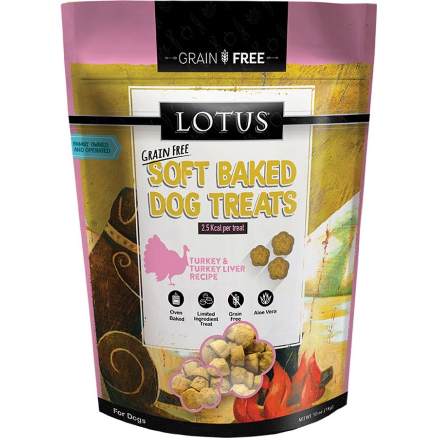 LOTUS DOG SOFT BAKED GF TURKEY LIVER 10OZ