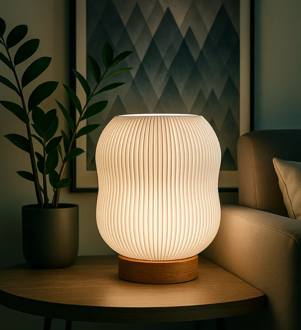 Lampa LED „Harmony” – Nowoczesny design z naturalnym akcentem