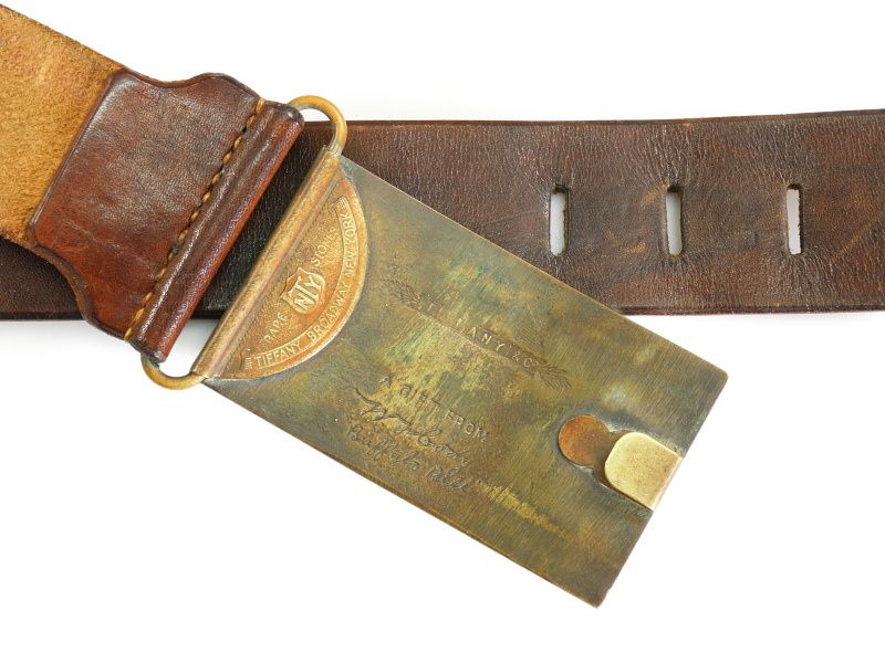 Winchester Brass Buckle w/Leather Belt #6548 display picture 1