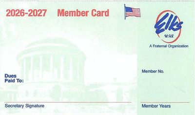 Annual Lodge Dues 2026-2027