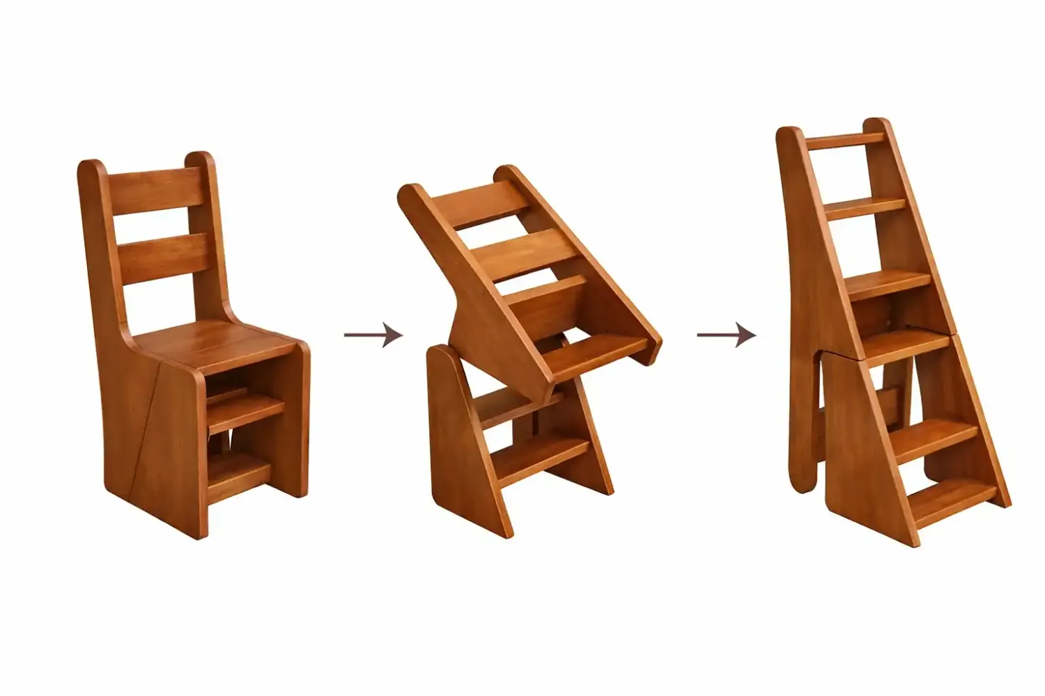 Židle, která se během chvíle promění ve schůdky