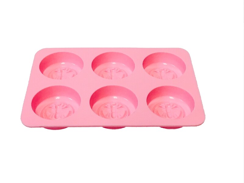 Silicone 6 Cavity Round Honey Bee Mold