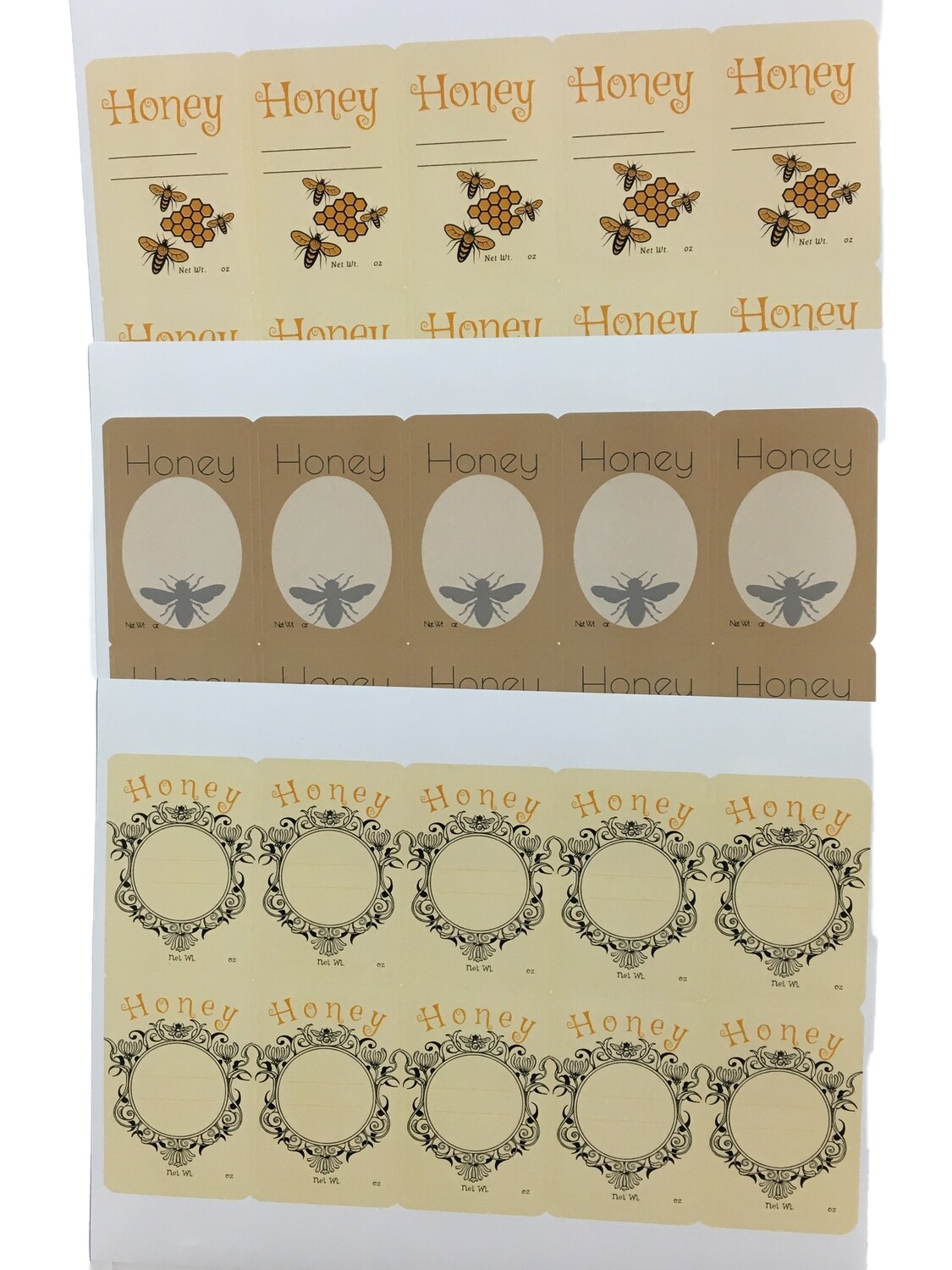 Sheets of Honey Labels