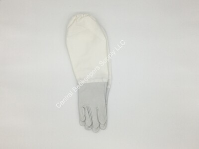 Cowhide Protective Beekeeping Gloves with Canvas Sleeves