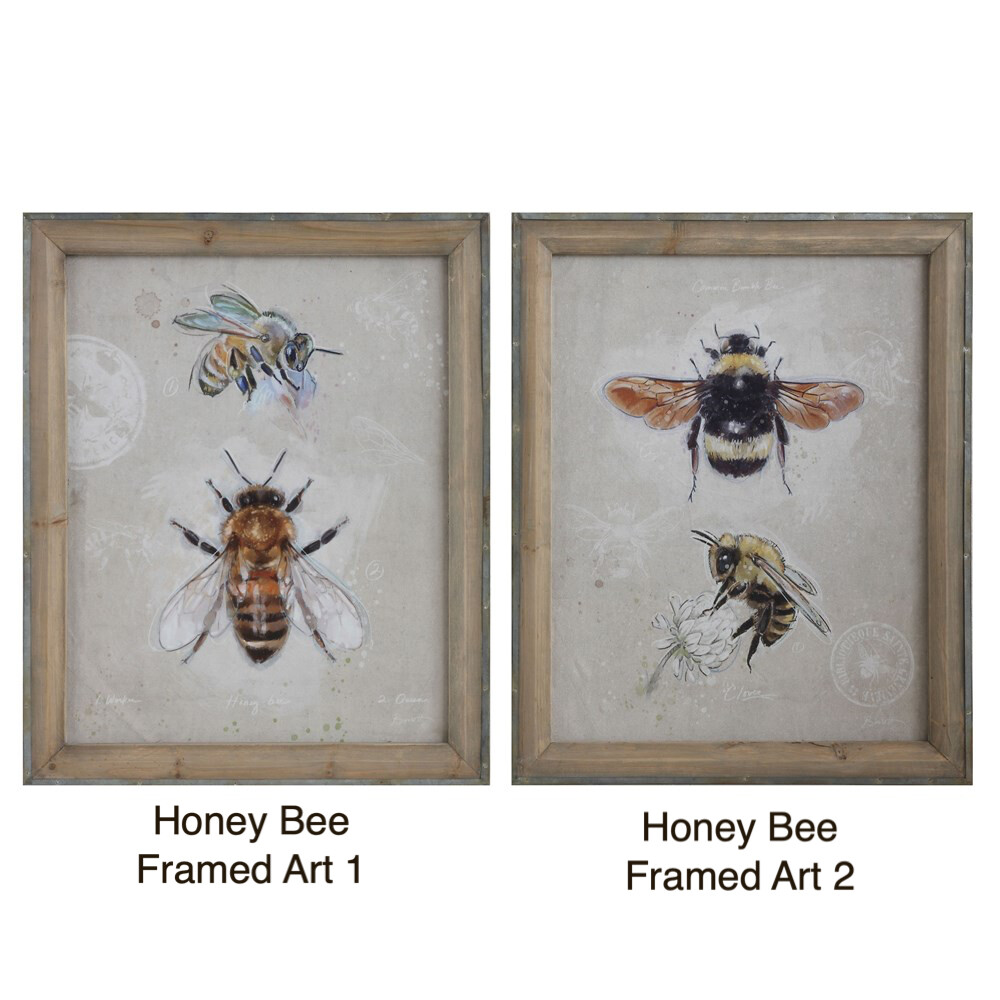 Honey Bee Canvas Framed Art