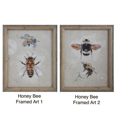 Honey Bee Canvas Framed Art