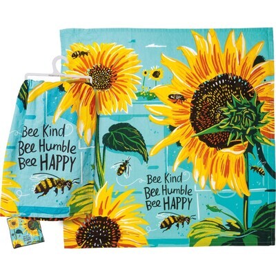 Bee Kind Bee Humble Bee Happy Kitchen Towel