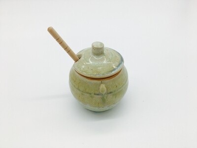 Stoneware Honey Pot