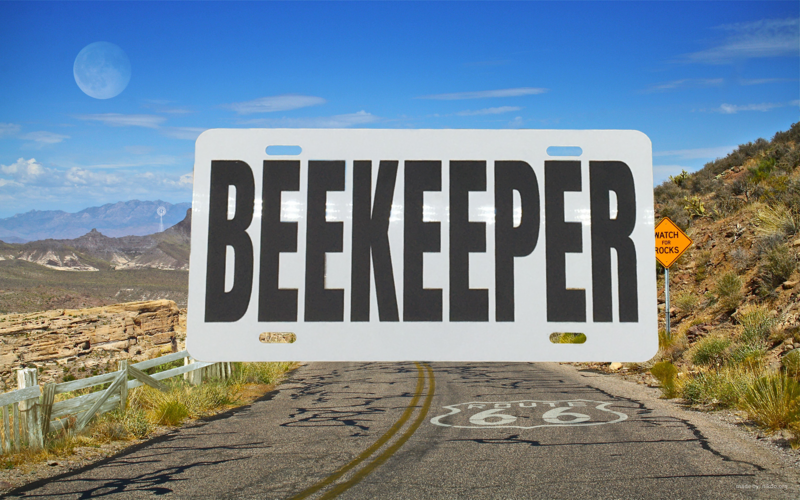 Beekeeper License Plate