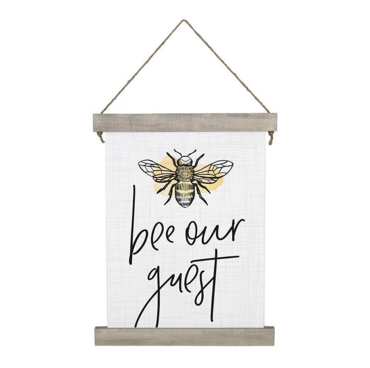 Bee Themed Hanging Canvas Sign
