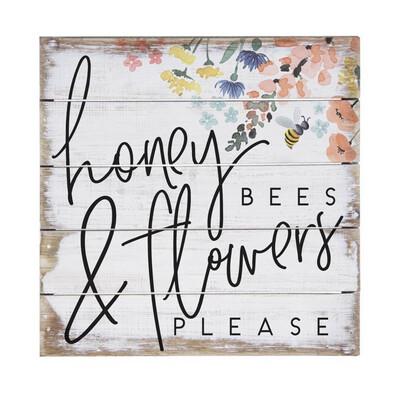 Honey Bees &amp; Flowers Shelf Sitter