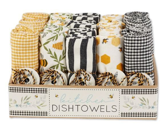 Honey Bee Cotton Dish Towels