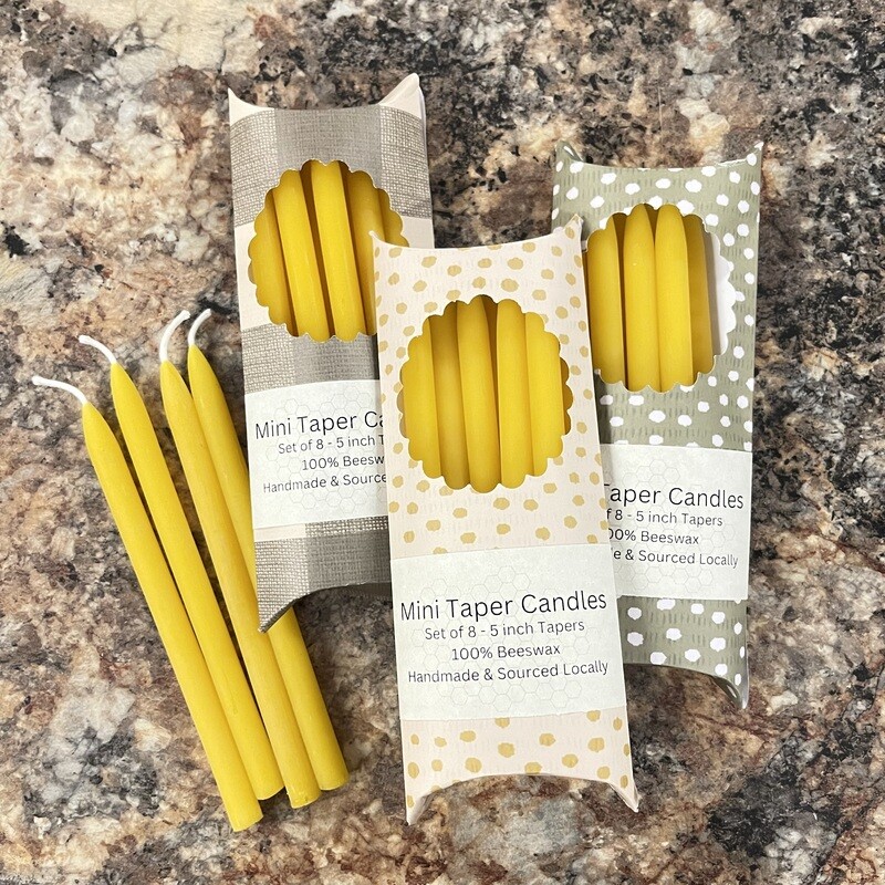 Beeswax Mini Taper Candles