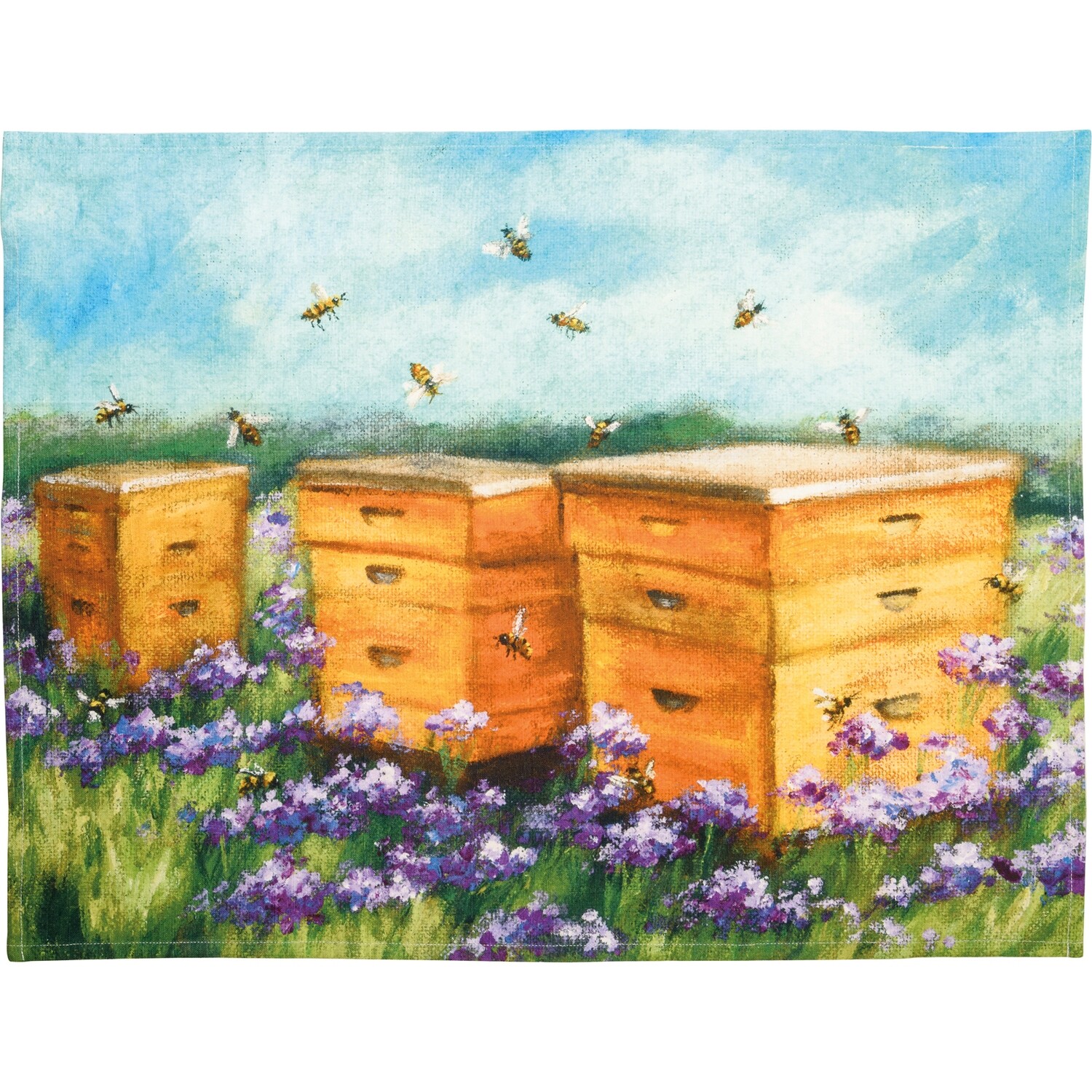 Bee Hives Dish Towel