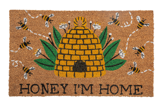 Honey I&#39;m Home Skep Door Mat
