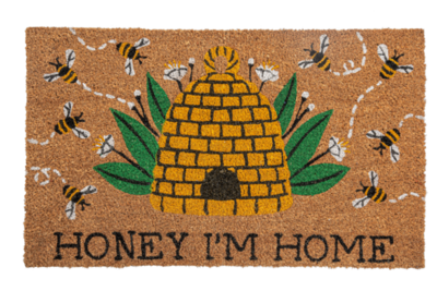 Honey I&#39;m Home Skep Door Mat