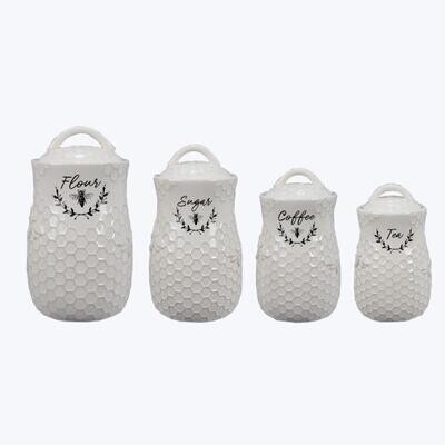 Ceramic Honey Bee Canisters