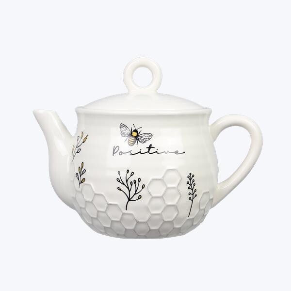 Bee Positive Honeycomb Tea Pot