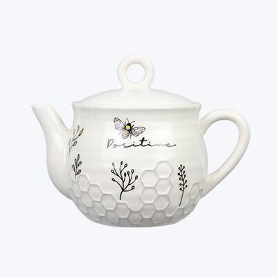 Bee Positive Honeycomb Tea Pot