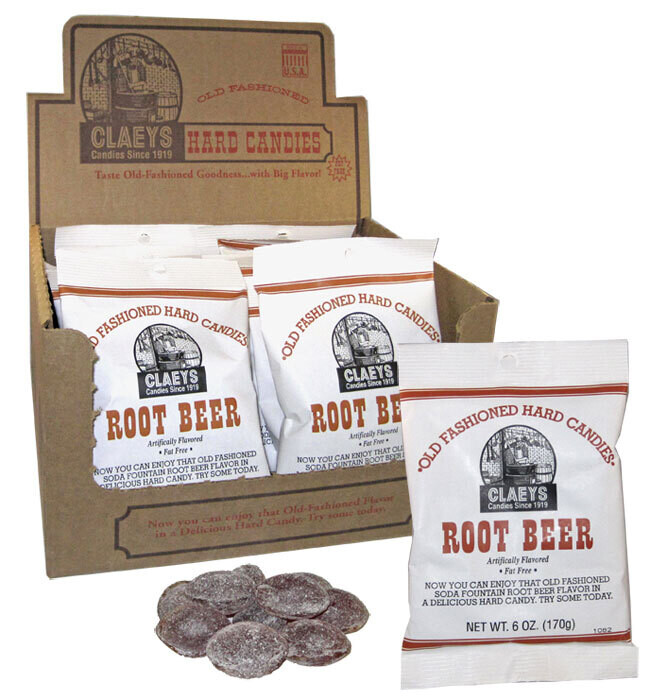 Claeys Old Fashioned Root Beer Drop Candy Bag