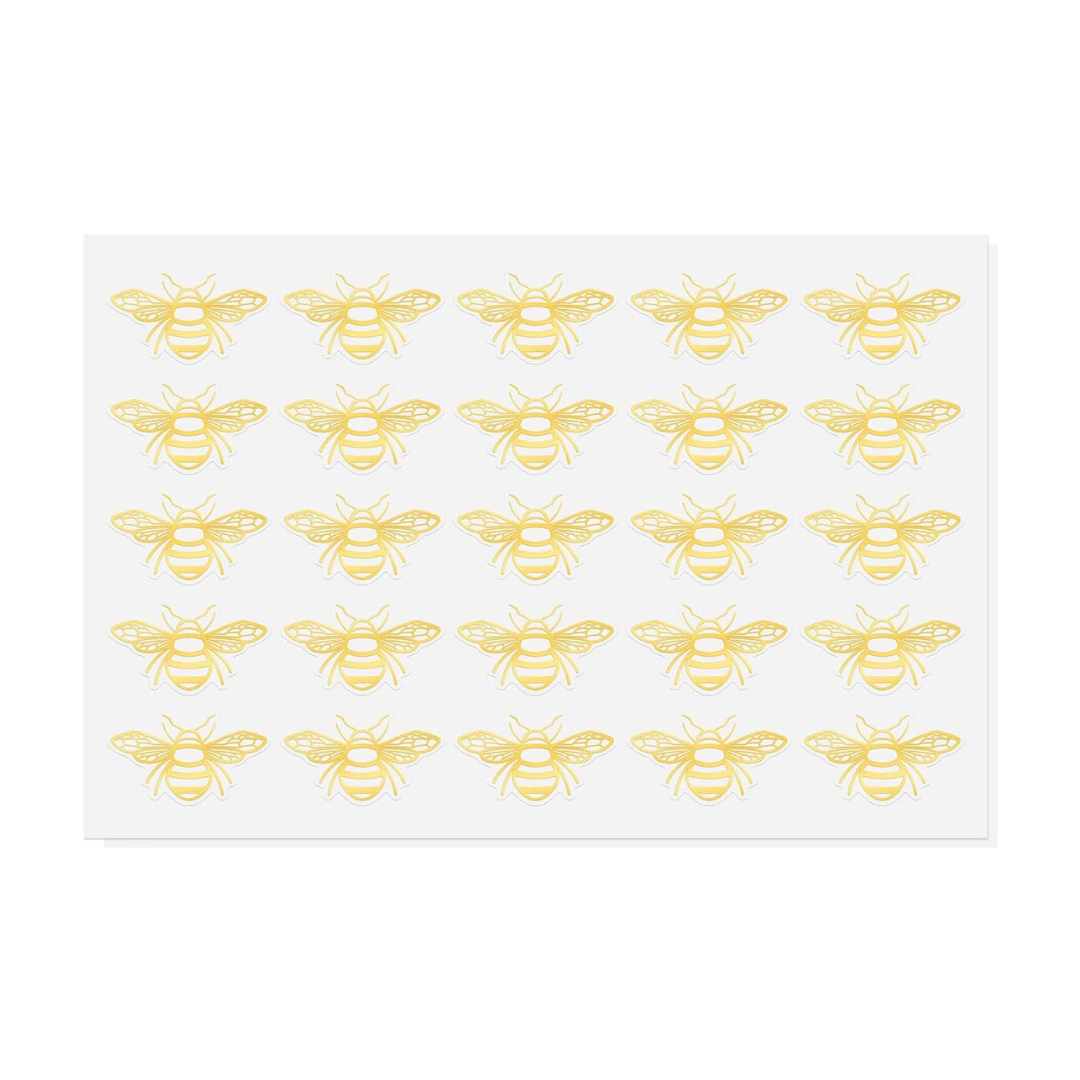 Gold Foil Honey Bee Envelope Adhesive Seals