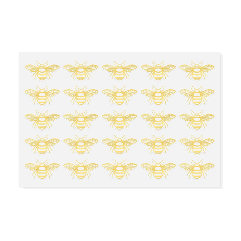 Gold Foil Honey Bee Envelope Adhesive Seals