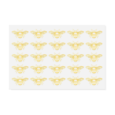 Gold Foil Honey Bee Envelope Adhesive Seals