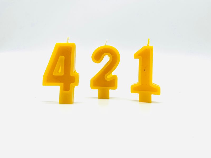 Beeswax Birthday Number Candles