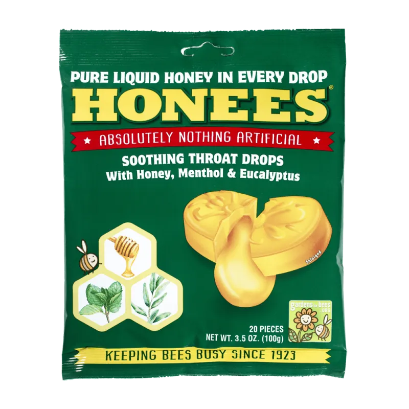 Honees Menthol Eucalyptus Cough Drops