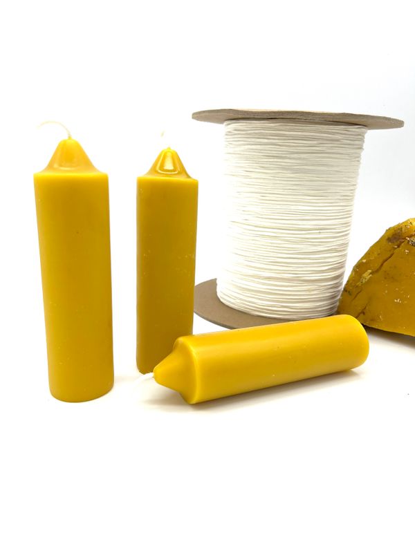 Emergency Beeswax Taper Candle
