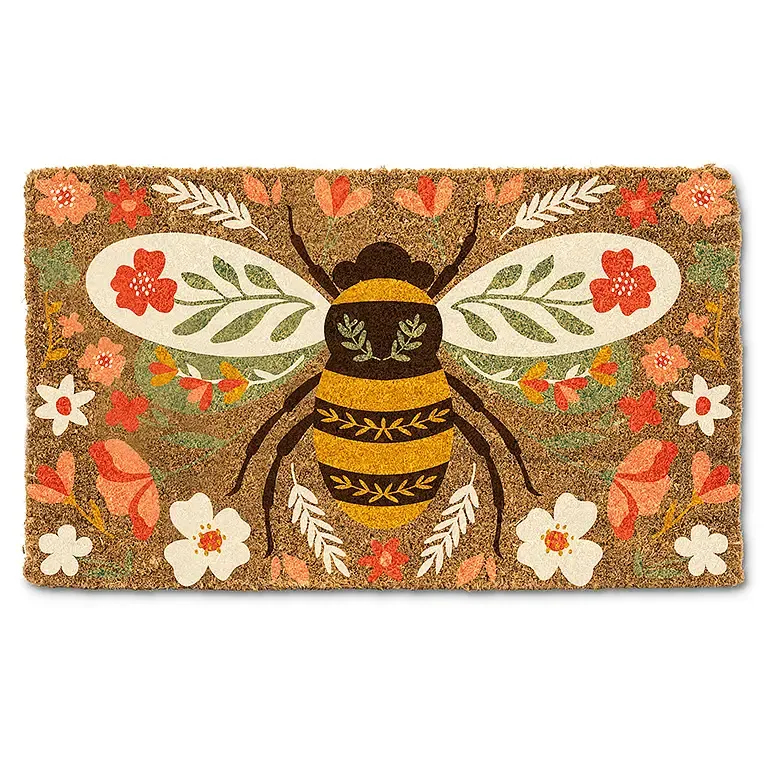 Colorful Honey Bee Door Mat
