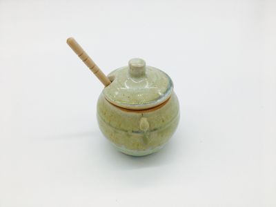 Stoneware Honey Pot