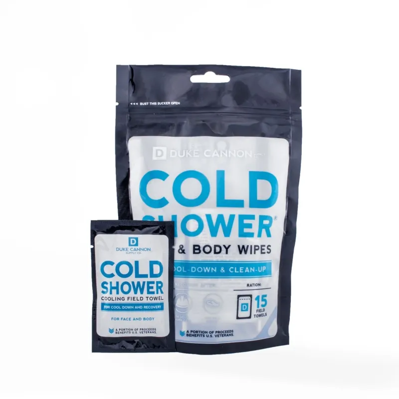 Duke Cannon Cold Shower Wipes