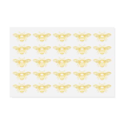 Gold Foil Honey Bee Envelope Adhesive Seals