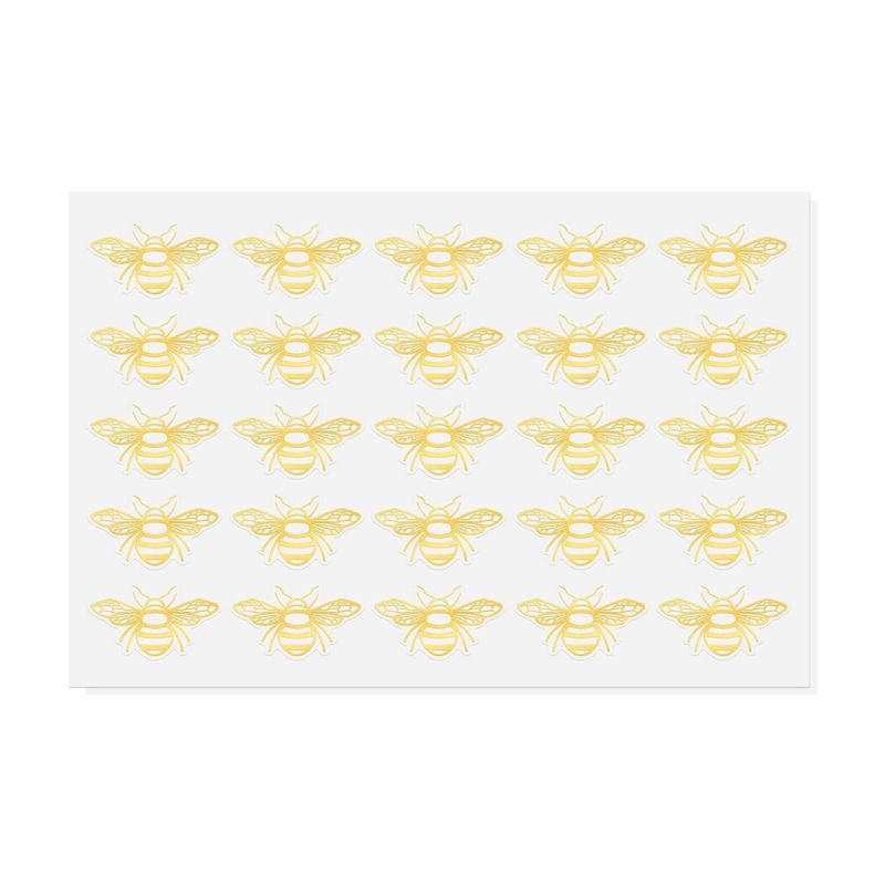 Gold Foil Honey Bee Envelope Adhesive Seals