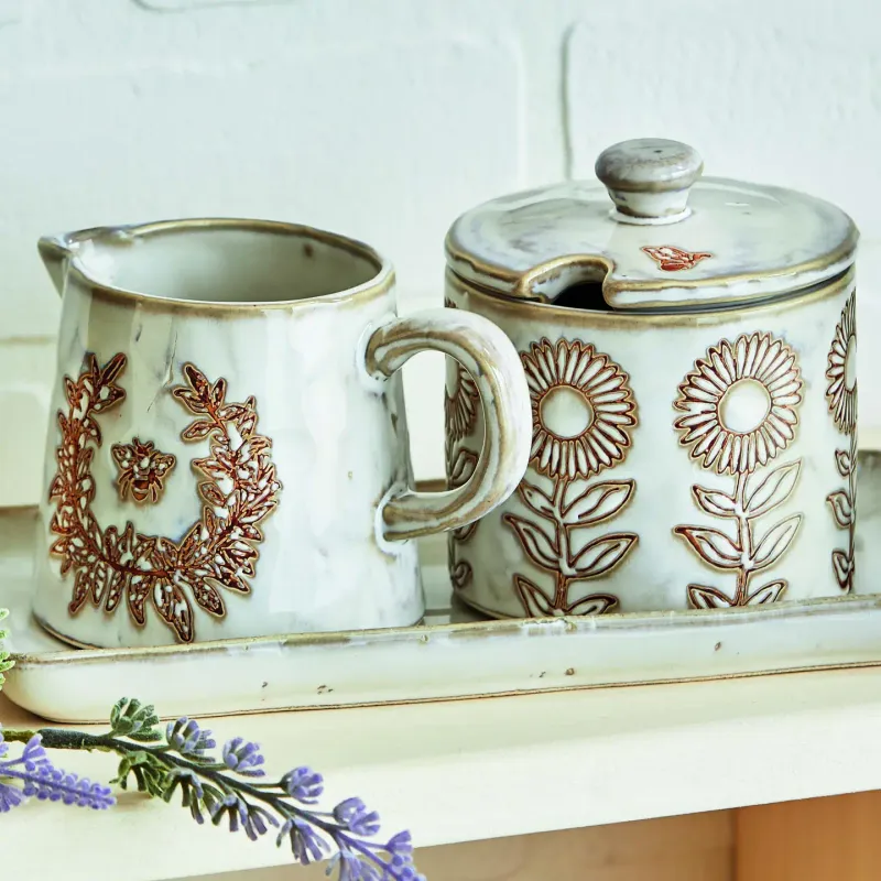 Lavendar &amp; Honey Cream &amp; Sugar Set