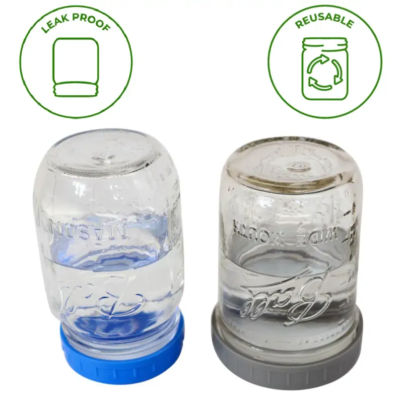 Leak Proof Plastic Storage Lids For Mason Jars