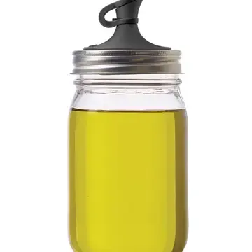 Oil Cruet For Regular Mouth Mason Jar, Black