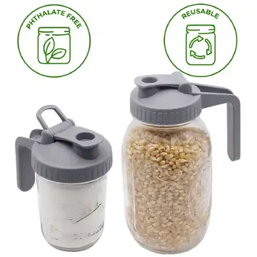 Pour &amp; Store Pitcher Lid with Handle For Mason Jars