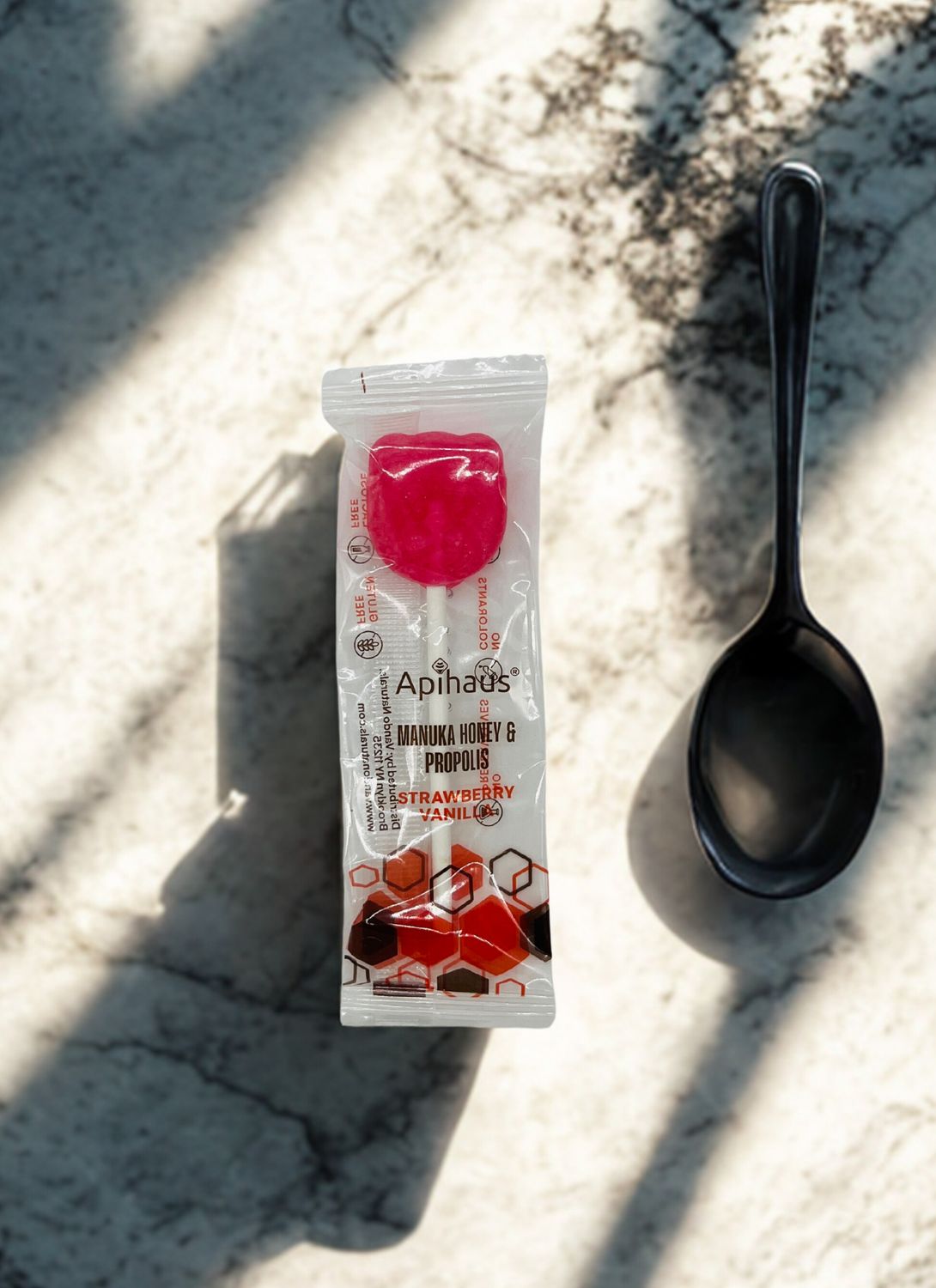 Manuka Honey &amp; Propolis Lollipops Strawberry Vanilla