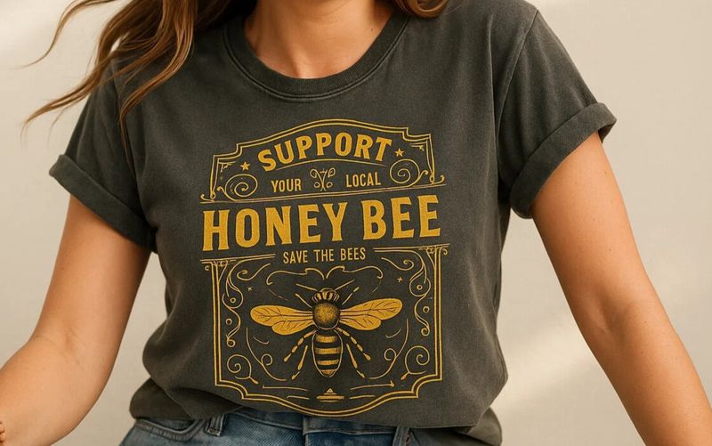Support Local Honey Bee Graphic Tee, Save the Bees